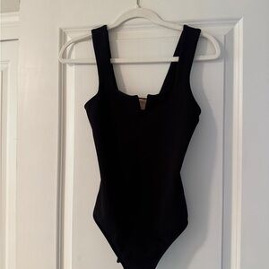 Show Me Your Mumu Black Notch Bodysuit